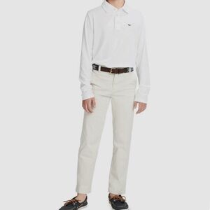 VINEYARD VINES TODDLER WHITE BREAKER COTTON STRETCH PANTS W/ADJUSTABLE  WAIST 4T